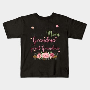 blessed to be called mom grandma and great grandma Kids T-Shirt